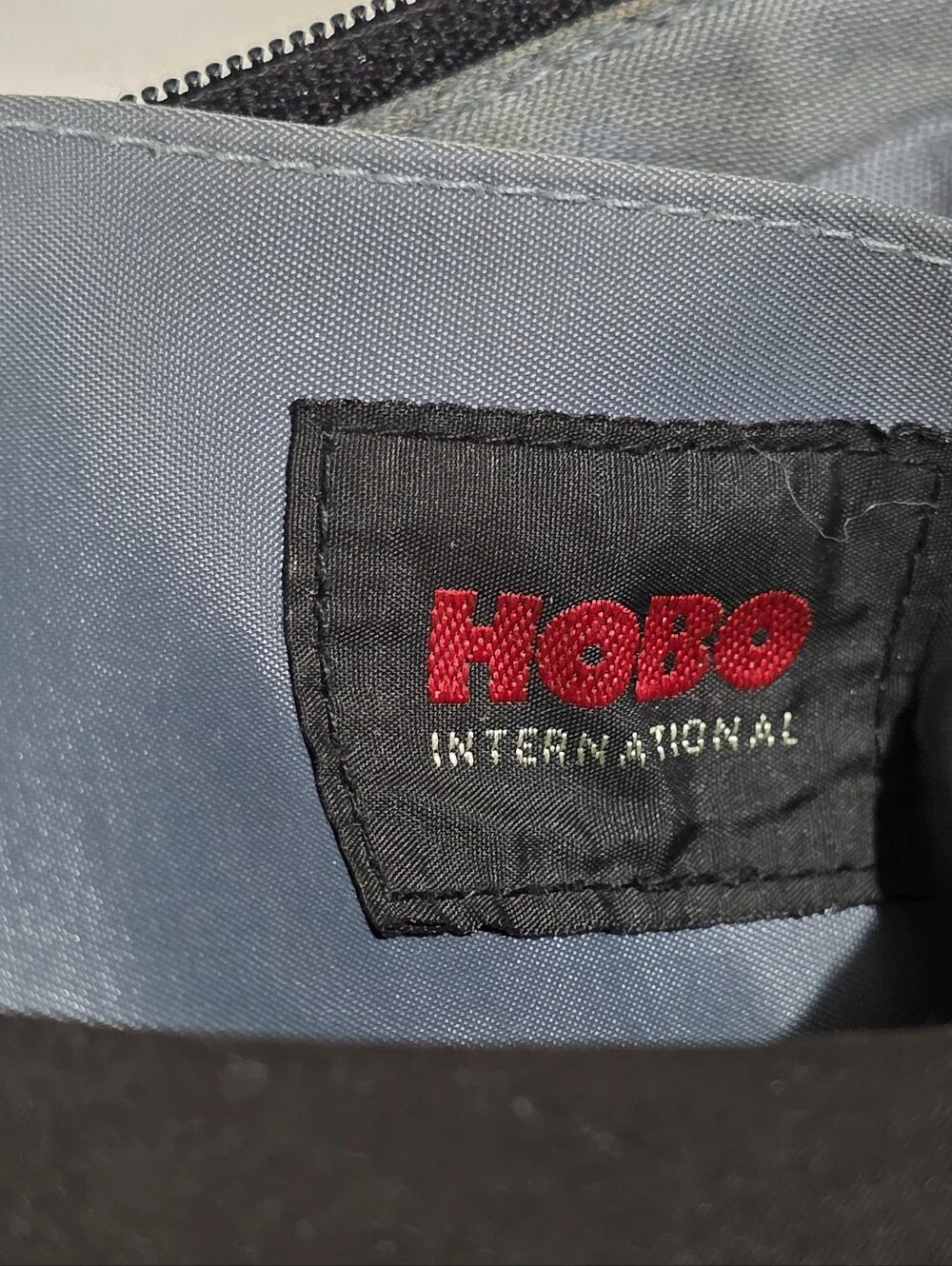 HOBO International Black Messenger Crossbody Nylon Canvas Bag